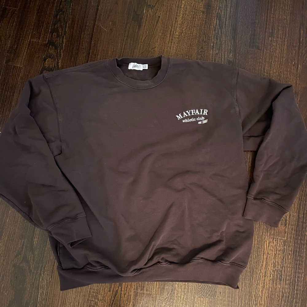 The Mayfair Group athletic club brown crewneck
